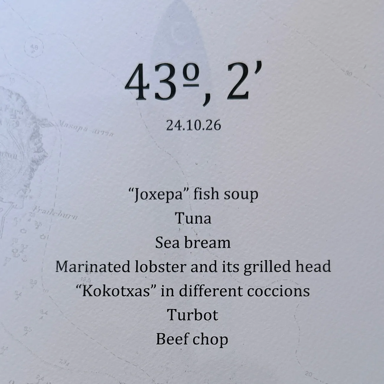 Elkano — menu 7