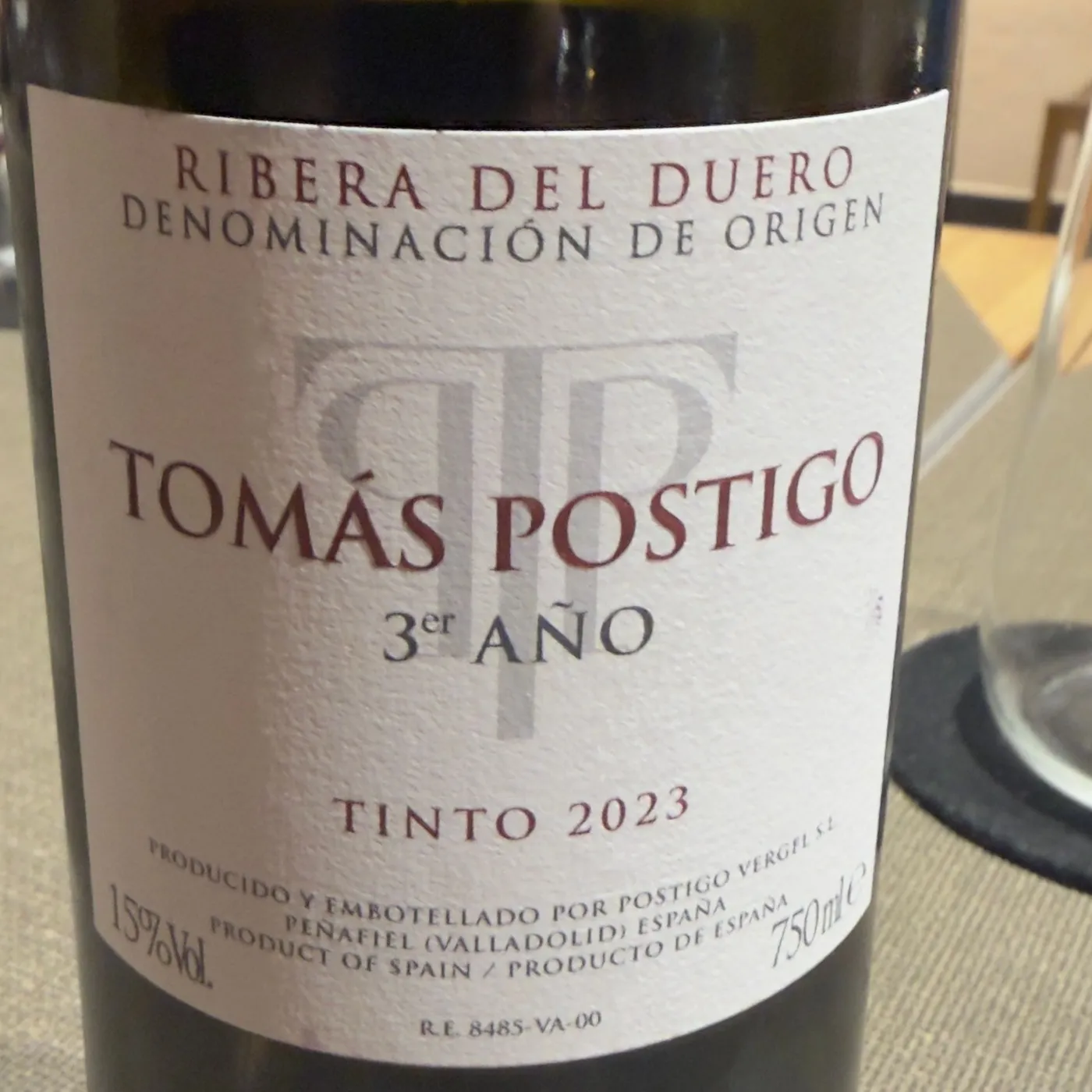 Tomás Postigo 3er Año 2023 | Ribera del Duero, Spain