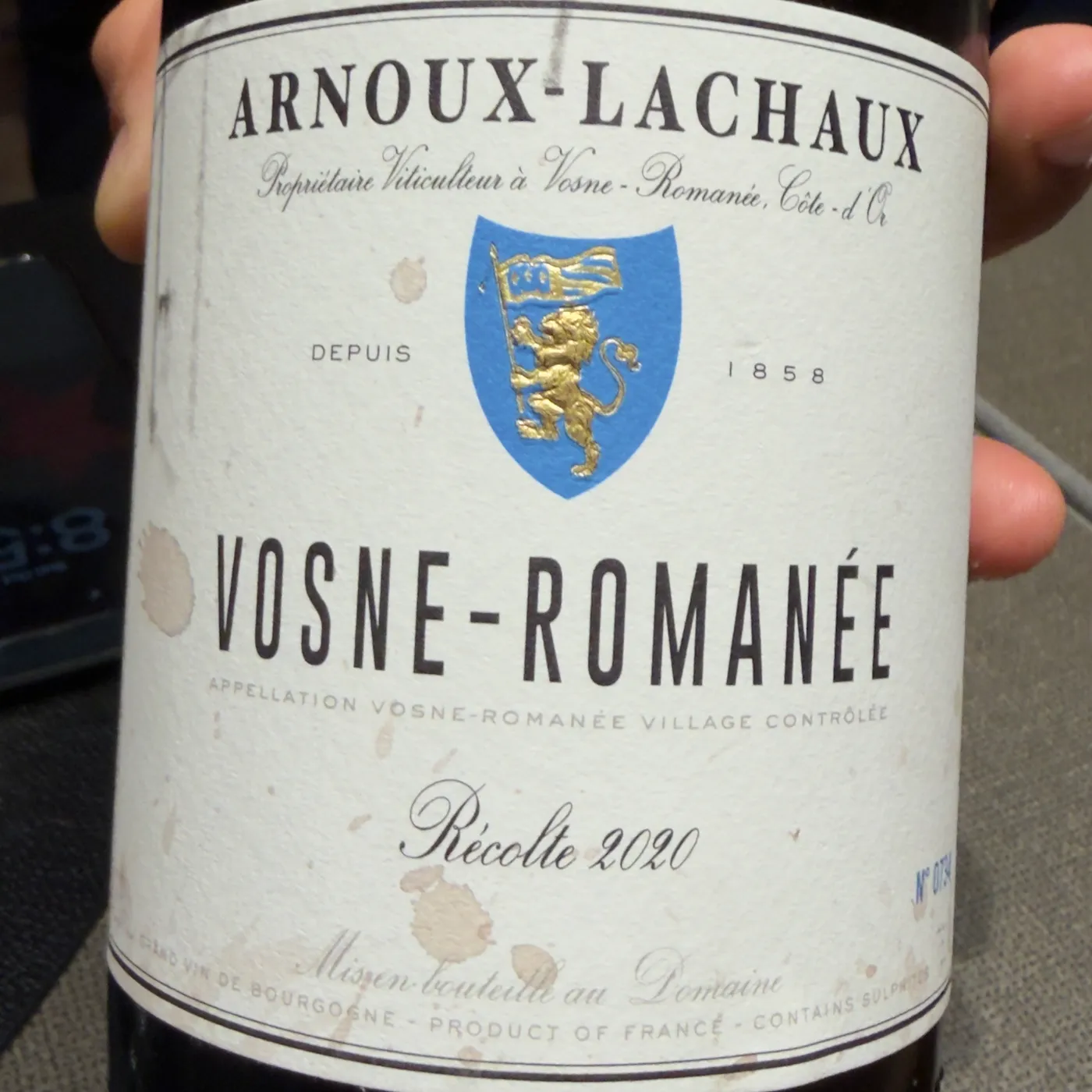 Arnoux-Lachaux Vosne-Romanée 2020 | Burgundy, France