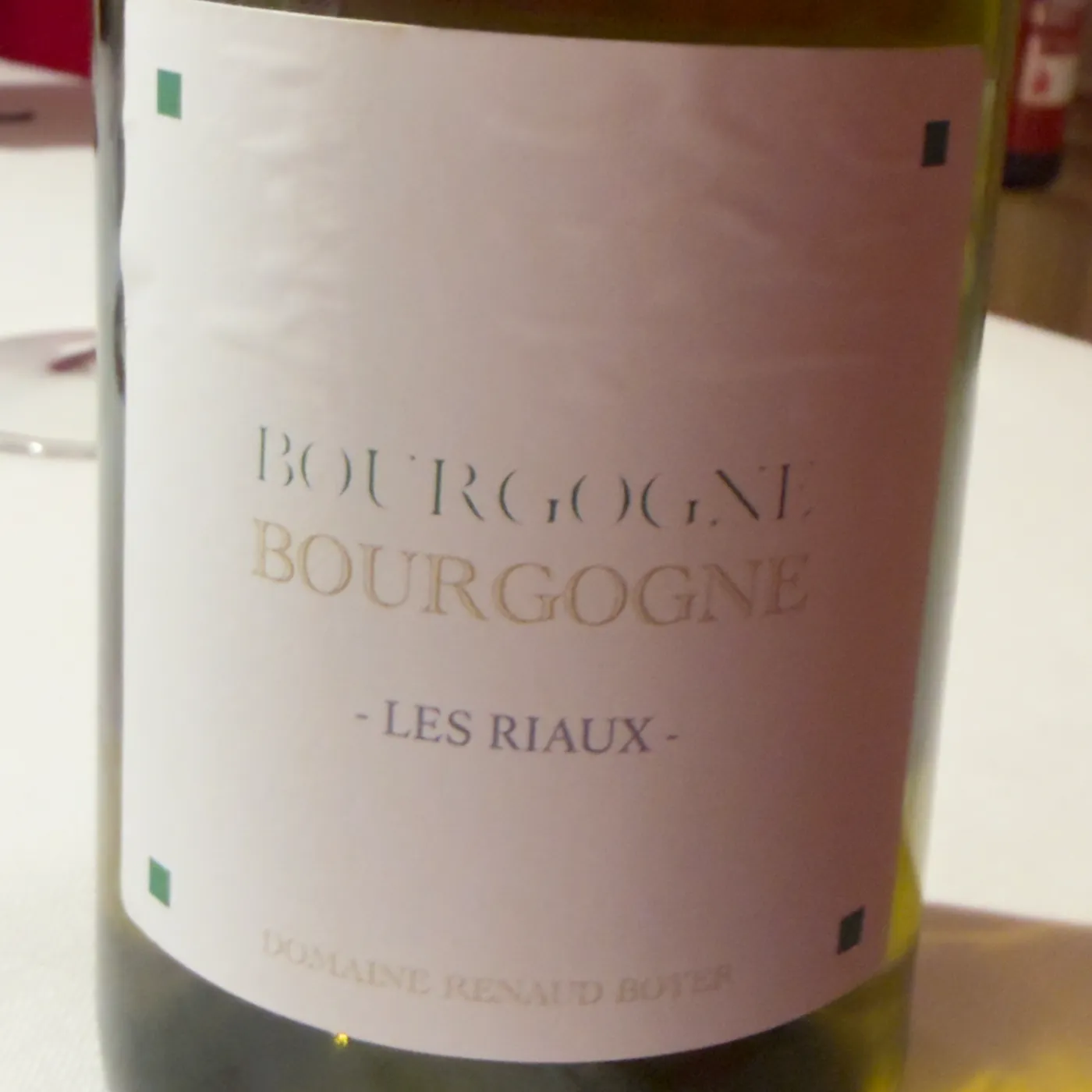 Renaud Boyer, Bourgogne Les Riaux