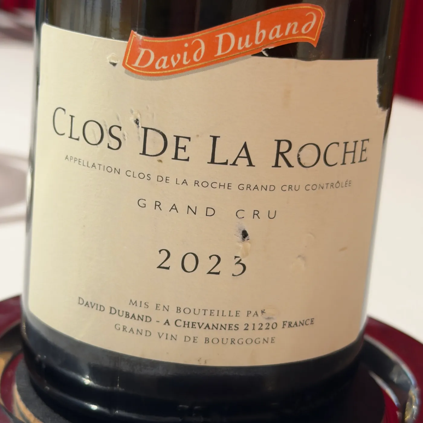 David Duband, Clos de la Roche Grand Cru 2023